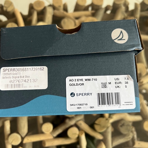 SPERRY AO 2 EYE Gold Leather Boat Shoes - Picture 12 of 12